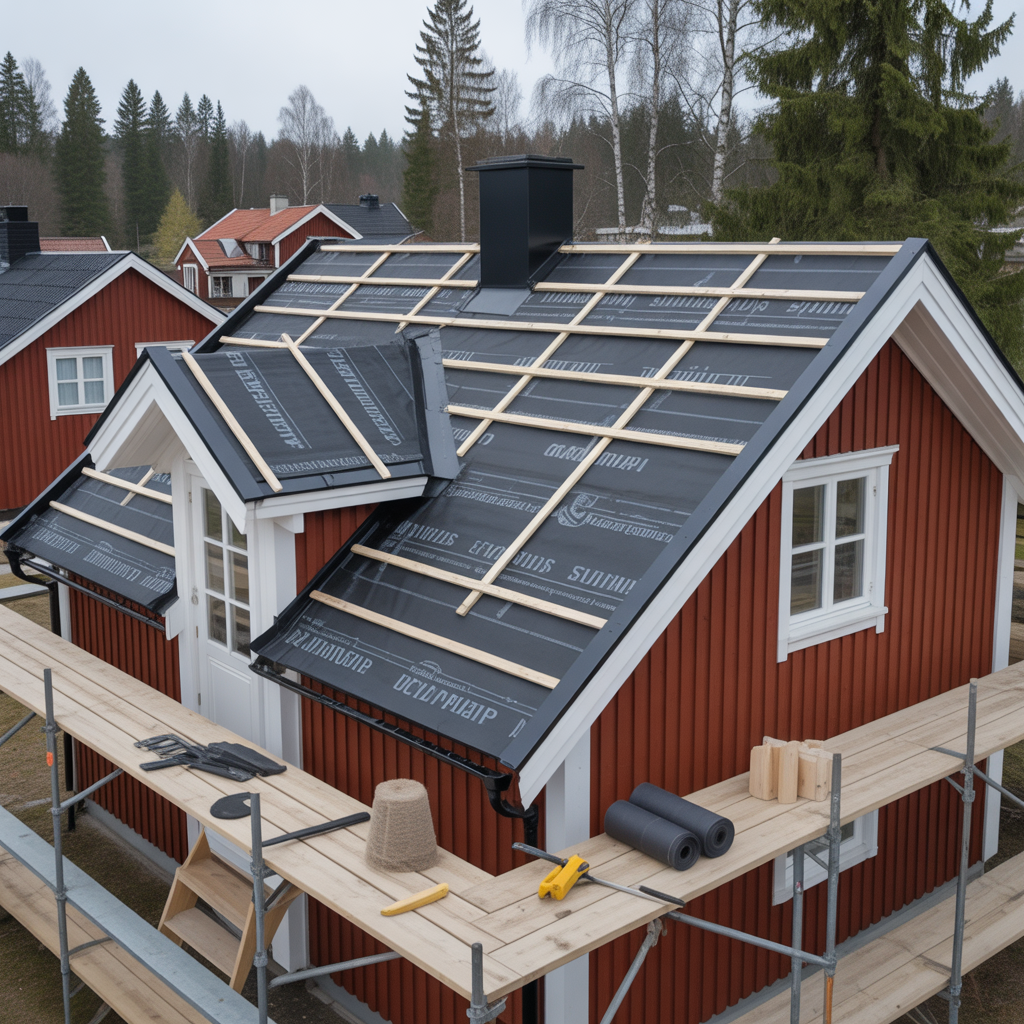 underlagspapp pa yttertak sa valjer och monterar du